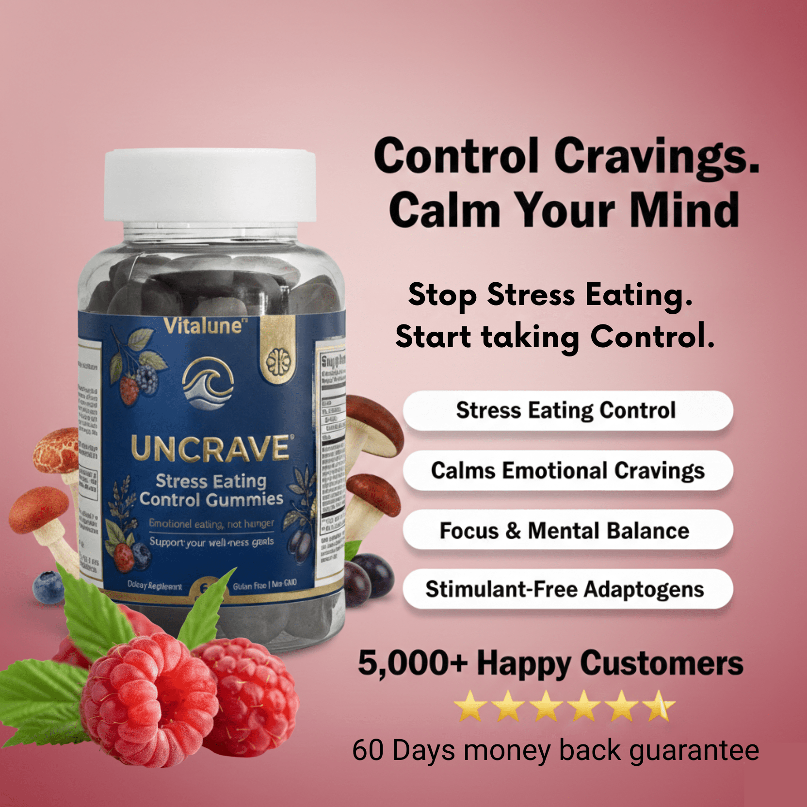 UNCRAVE™️ Stress Eating Control Gummies - Vitalune Health